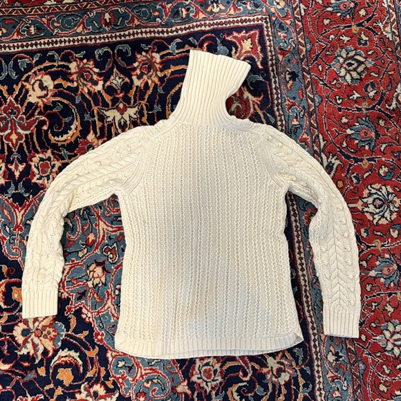 Gap Cream Turtle neck sweater wool/cotton blend - Picture 3 of 8